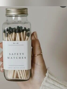 Safety Matches Jar – Black Tip Matches